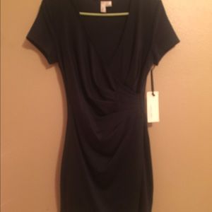 V neck bodycon dress