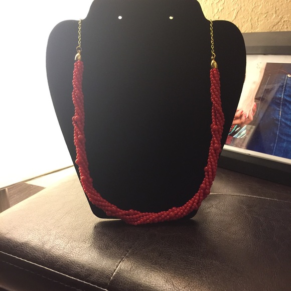 Red Statement Necklace - Picture 4 of 4
