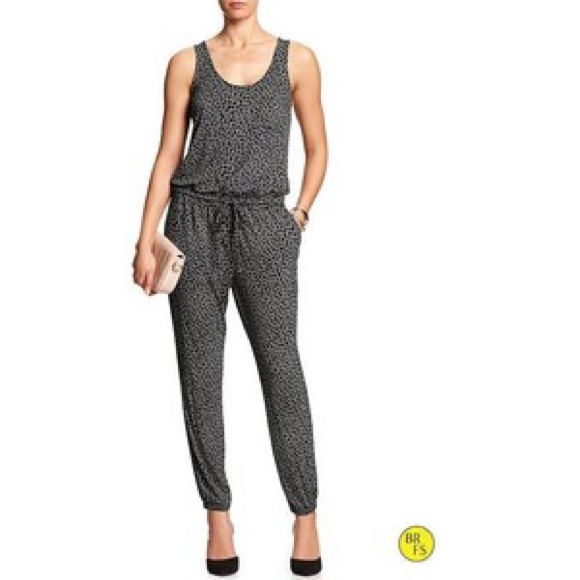 banana republic polka dot jumpsuit