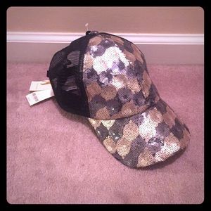 Sequined Buckle Hat