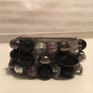 Express Beaded Black Bracelet