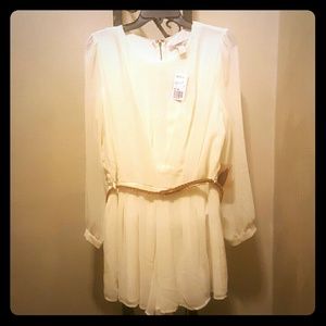 Cream chiffon romper PRICE DROPPED