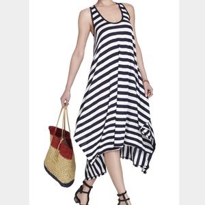 Mylene Striped Handkercheif-Hem Knit Dress