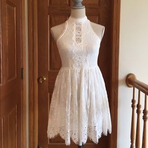 Free People white lace dress