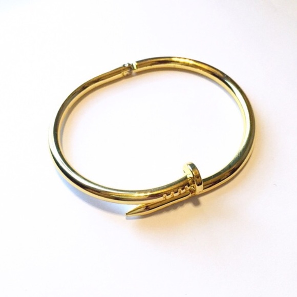 Gold wrapped nail bracelet - Picture 2 of 3