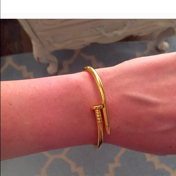 Gold wrapped nail bracelet - Picture 3 of 3