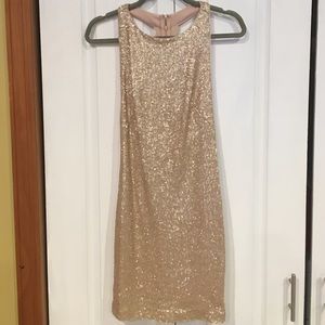 Mini lined dress gold one of a kind dress💕