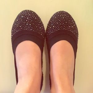 Studded Ballet Slouch Flats