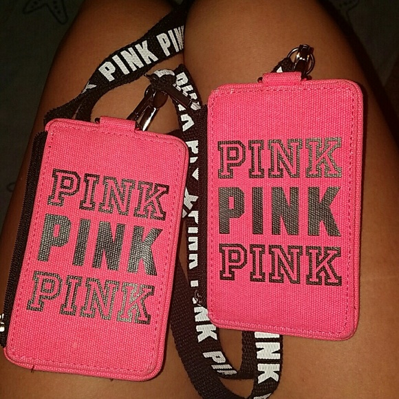 Victoria Secret id holder wallet with lanyard