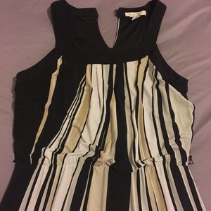 Tri colored stipe tank dress