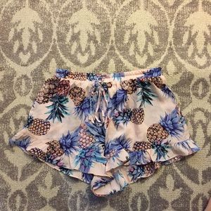 Pineapple ruffle shorts
