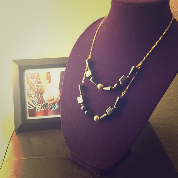 Handmade Black and Gold Fashion Necklace