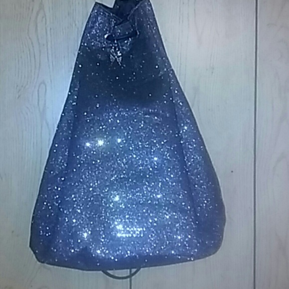 Victoria's Secret Silver Metallic Tote Bag