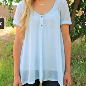 NWOT Knit Button Tunic