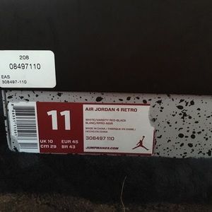 Jordan retro 4 fire red