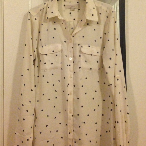 LOFT Starry Blouse (Taken Under Yellow Light)