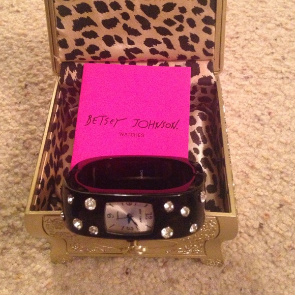 Betsey Johnson bracelet watch with box.