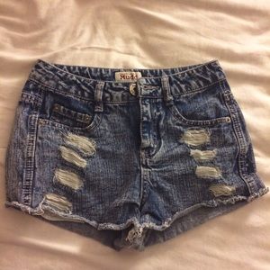 distressed short shorts