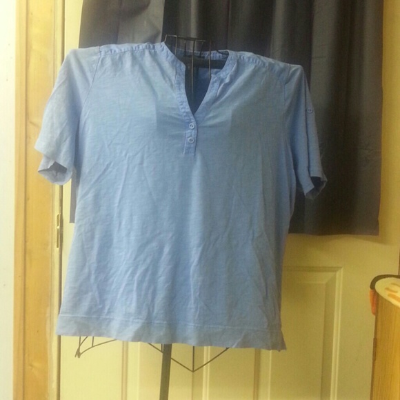 LRL short sleeve blue shirt
