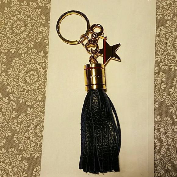 New navy blue Tommy Hilfiger keychain/bag charm