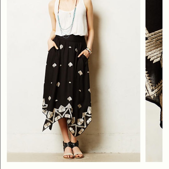 Anthropologie Floreat Maxi Skirt