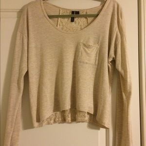 Super soft, cream crop top