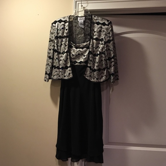 Black and silver dress