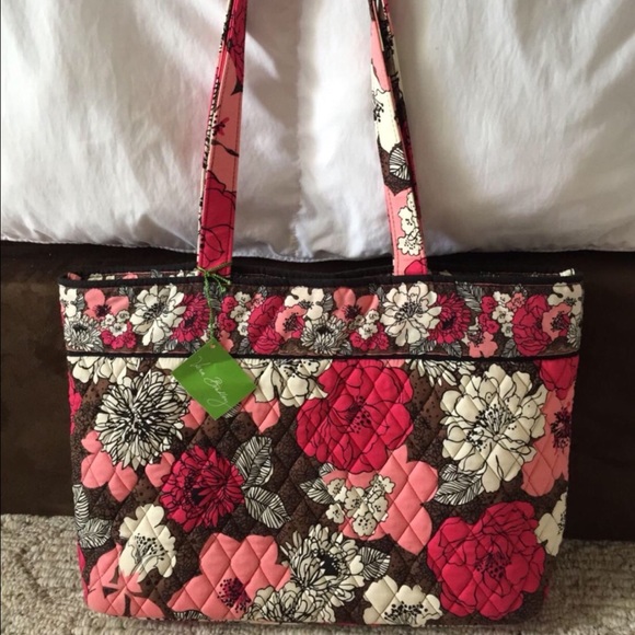 Vera Bradley Mocha Rouge Tote Bag