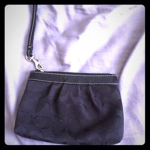 Black coach wristlet. Great condition!!