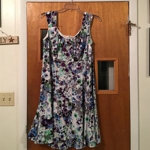 Flowered A line dress.  Worn once. From Dressbarn