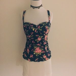 Floral bustier