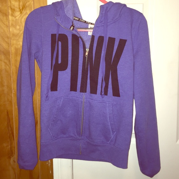 Blue Victoria's Secret PINK zip up hoodie
