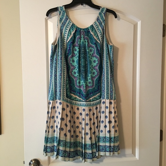 LOFT printed drop waist dress. Size 12.