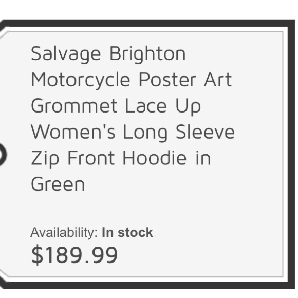 Sale🎉Salvage Brighton Motorcycle Poster Grommet - Picture 4 of 4