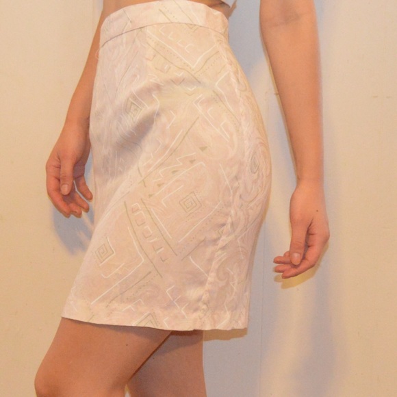 Vintage Printed Pencil Skirt
