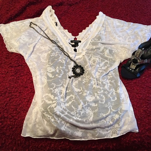 WHBM jacquard top. Size XL.