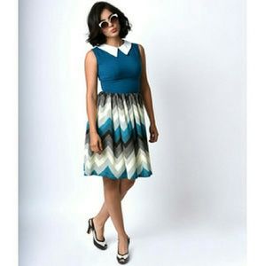 Queen of Heartz Chevron Dress