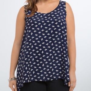 NWT 2X Dog Print Hi-Lo Tank Top
