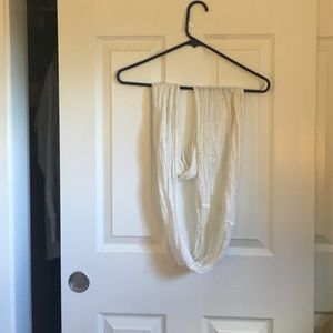 Creme colored infinity scarf