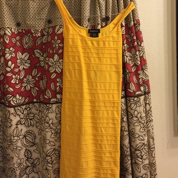 Yellow skin tight dress