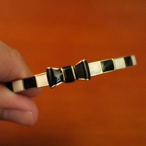 Kate Spade striped bow bracelet