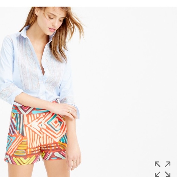 J. Crew Pants - jcrew Geo brushstroke shorts collection size 6 NWT
