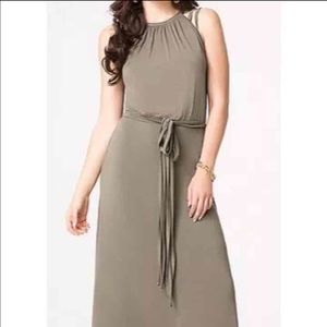 Bebe Maxi olive dress size small