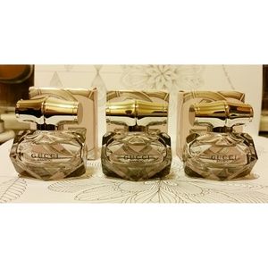 3 bottles of Gucci bamboo eau de parfum