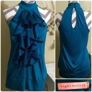 Eight Sixty sleeveless silky turtle neck.