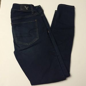 New American Eagle Dark Wash Jeggings/Jeans