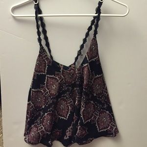 Criss Cross Back Flowy Tank Top