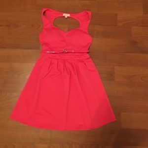 Candie's Pink Dress with Heart Cut out Size M