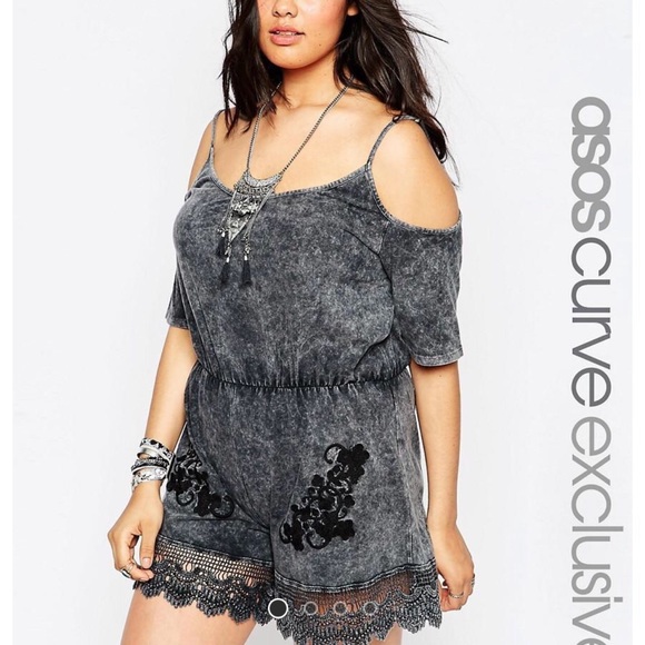 Asos curve Cold Shoulder Romper