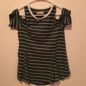 Hollister peplum style cold shoulder cut Size S